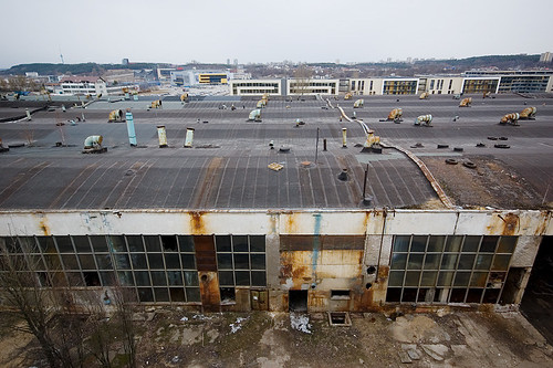 Photo of deindustrialized buildling